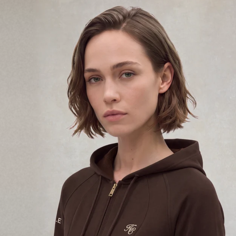 Holland Cooper Chiltern Zip Hoodie - Walnut-2
