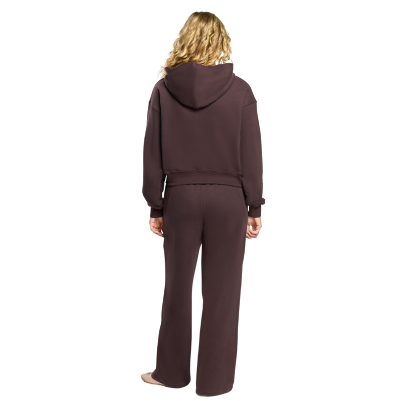 Gym + Coffee Women's Daily Zip Hoodie - Mocha Bean-2