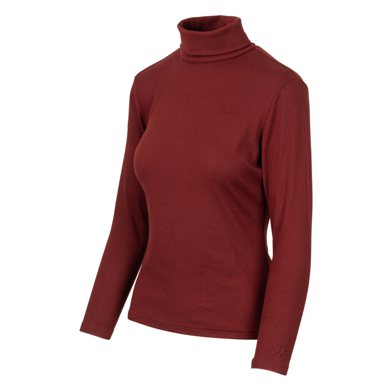 Woof Wear Ladies Roll Neck Shirt - Plum-10