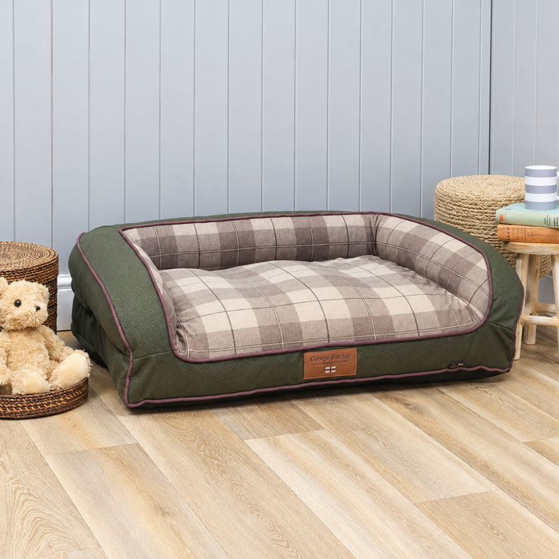George Barclay Heritage Dog Sofa Bed - Emerald - Medium