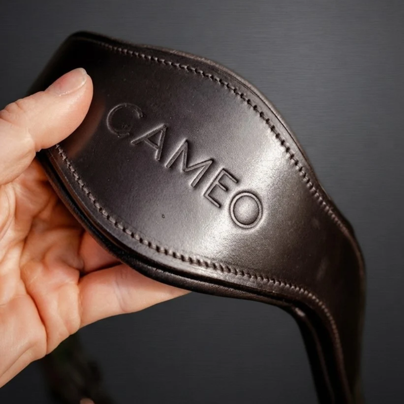 Cameo ComfortPro Show Bridle with Inside Grip Reins - Dark Brown-2