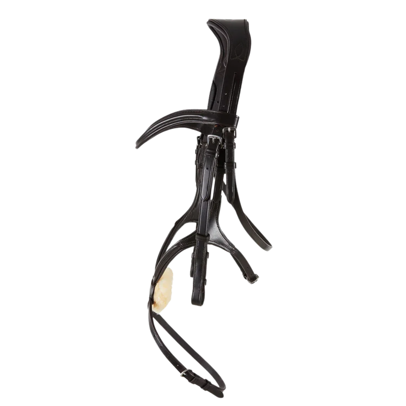 Cameo ComfortPro Grackle Bridle with Rubber Grip Reins - Dark Brown-2
