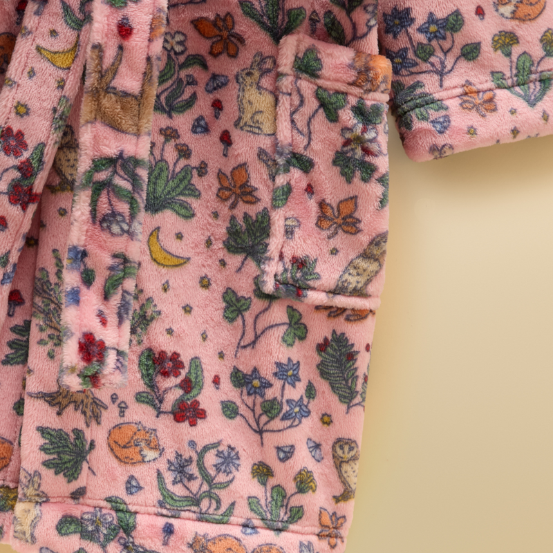 Joules Girls' Snug Dressing Gown - Pink-2