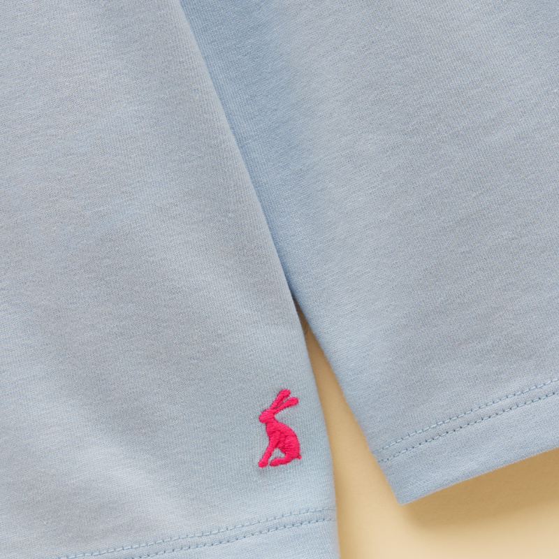 Joules Girls' Ava Applique Long Sleeve Top - Blue-3