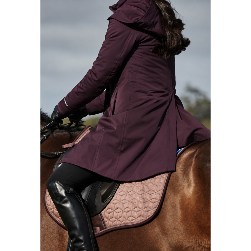 WeatherBeeta All Purpose Waterproof Insulated Longline Riding Jacket - Blackberry-2