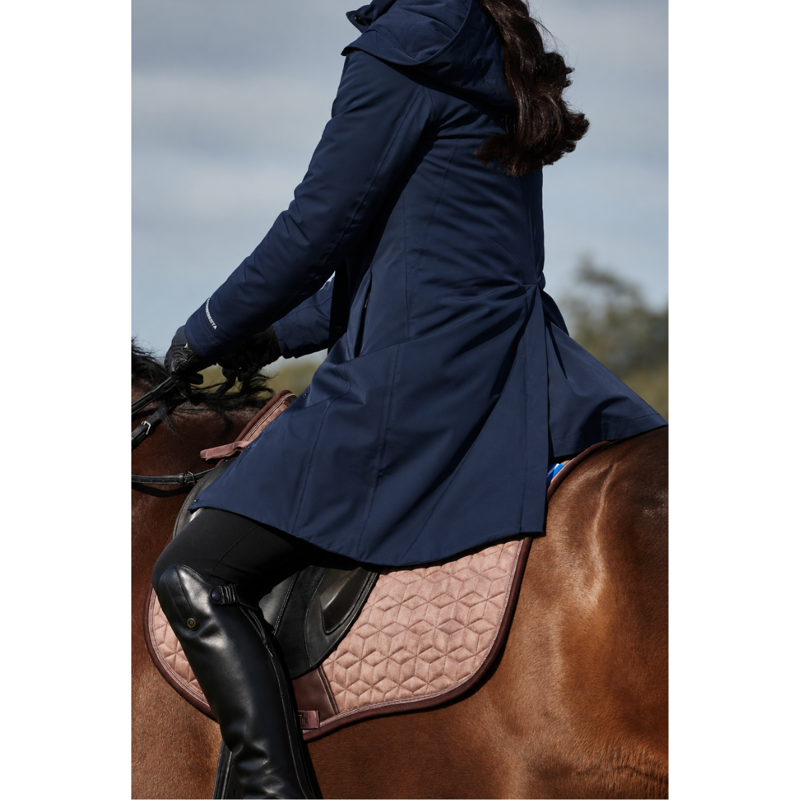 WeatherBeeta All Purpose Waterproof Insulated Longline Riding Jacket - Navy-3