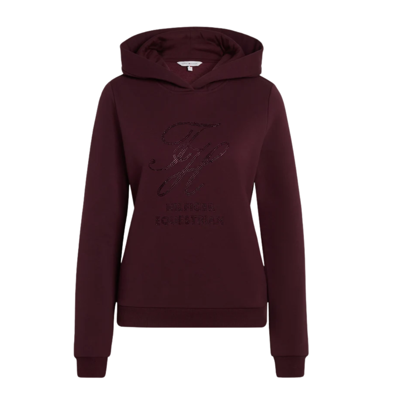 Tommy Hilfiger Capsule Collection Women's Estelle Rhinestone Hoodie - Deep Burgundy-3