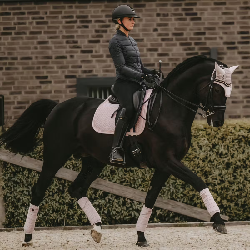 Kentucky Velvet Pearls Dressage Saddlepad - Soft Rose-3