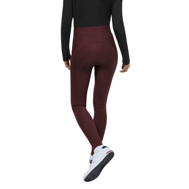 Tommy Hilfiger Capsule Collection Women's Elmira Winter Rhinestone Full Grip Leggings - Deep Burgundy-3
