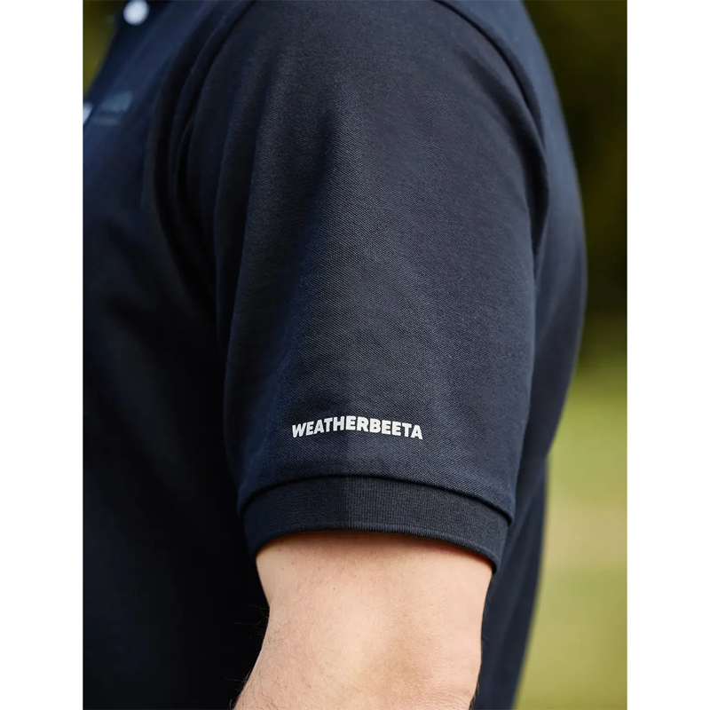WeatherBeeta Men's Cotton Pique Short Sleeve Polo - Navy-3