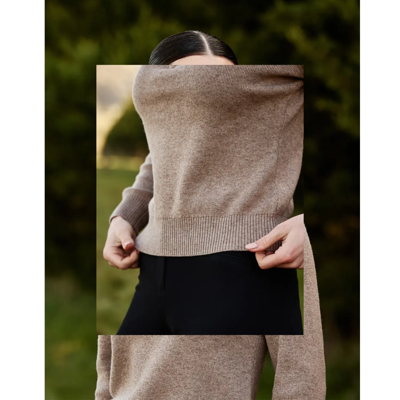 WeatherBeeta 1/2 Zip Collared Knit Pullover - Taupe Marle-2