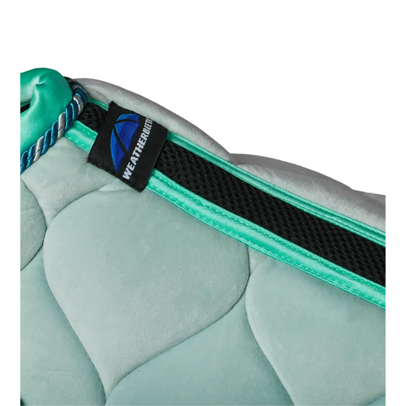 WeatherBeeta Velvet Dressage Saddlepad - Blue-2