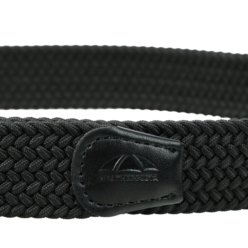 WeatherBeeta Elasticated Braided Riding Belt - Black/Silver-2