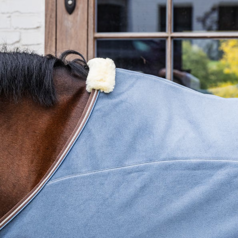 Kentucky Heavy Melange Fleece Rug - Dusty Blue-2