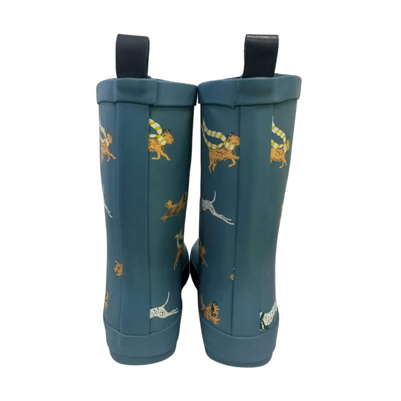 Sophie Allport Running Dogs Childs Wellingtons - Blue-2