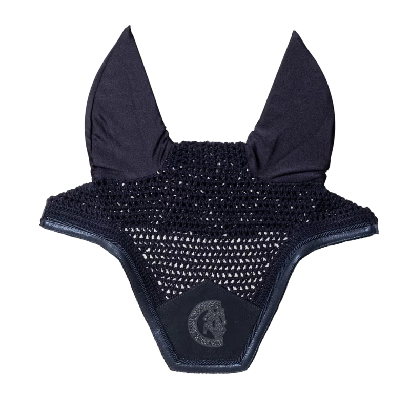 Kentucky Soundless Glitter Wellington Fly Veil Full - Navy-2
