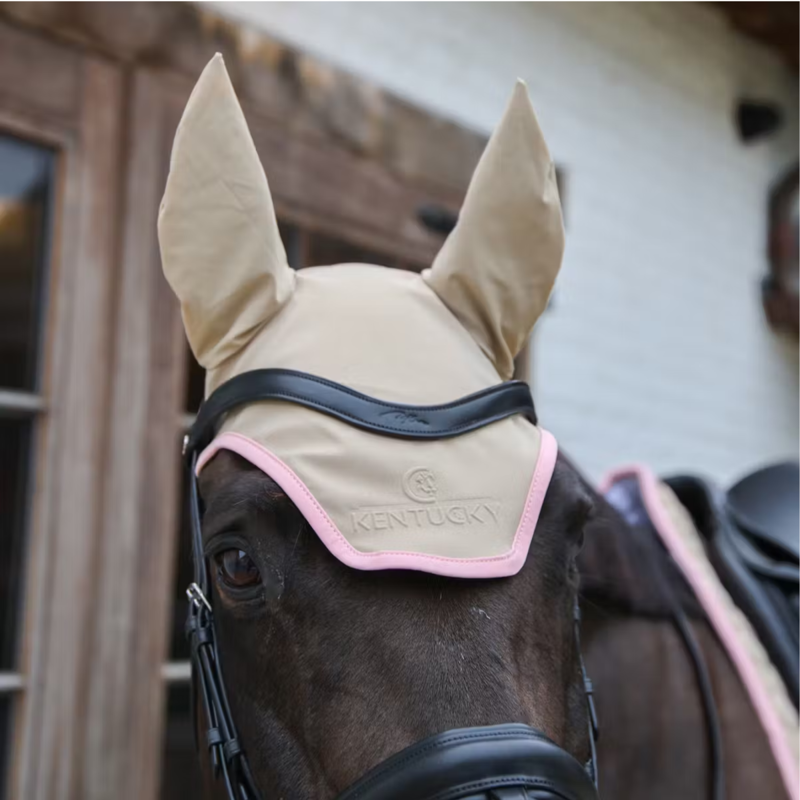 Kentucky Soundless Softshell Wellington Fly Veil Full - Beige/Old Rose-2