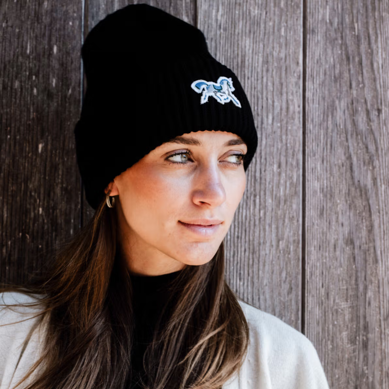 Kentucky Black Horse Beanie - Navy-2