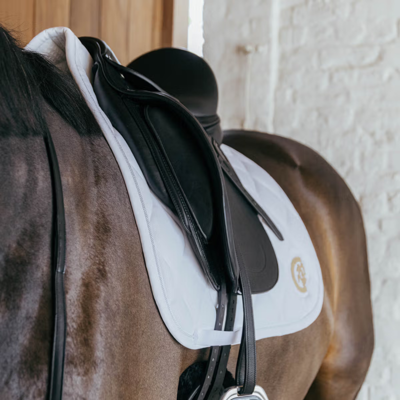 Kentucky Wave 3D Logo Dressage Saddlepad Full - White-2