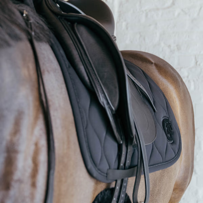 Kentucky Wave 3D Logo Dressage Saddlepad Full - Black-2