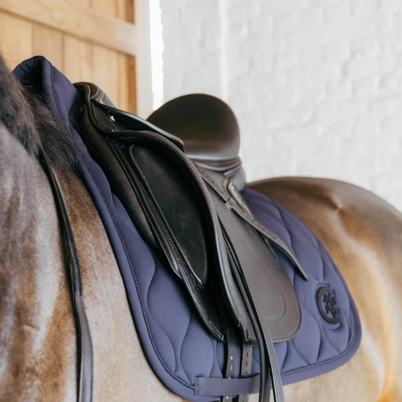 Kentucky Wave 3D Logo Dressage Saddlepad Full - Navy-2