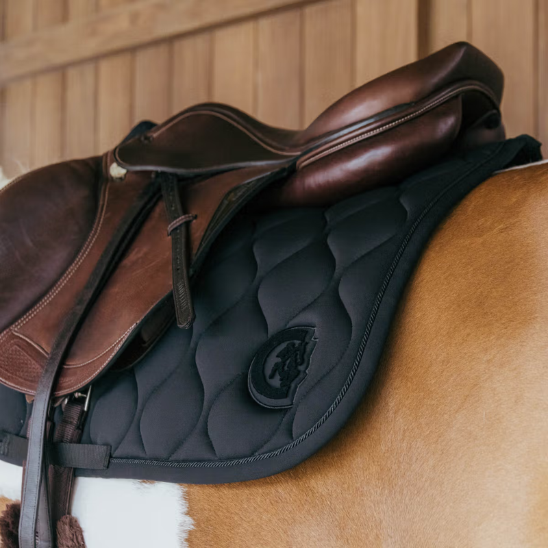 Kentucky Wave 3D Logo Show Jumping Saddlepad Full - Black-2