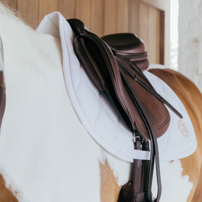 Kentucky Wave 3D Logo Show Jumping Saddlepad Full - White-2