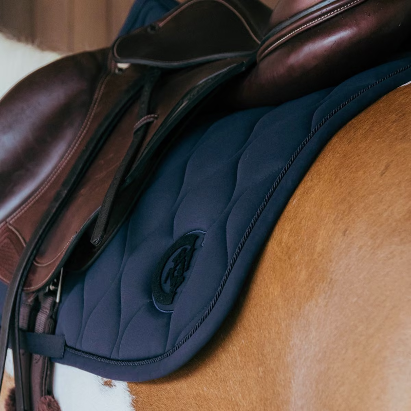 Kentucky Wave 3D Logo Show Jumping Saddlepad Full - Navy-2