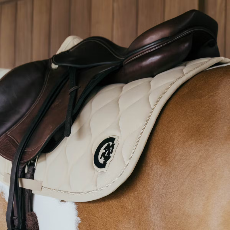Kentucky Wave 3D Logo Show Jumping Saddlepad Full - Beige-2