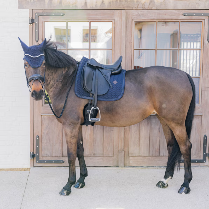 Kentucky Dressage Saddlepad with Metal Chain Full - Navy-4