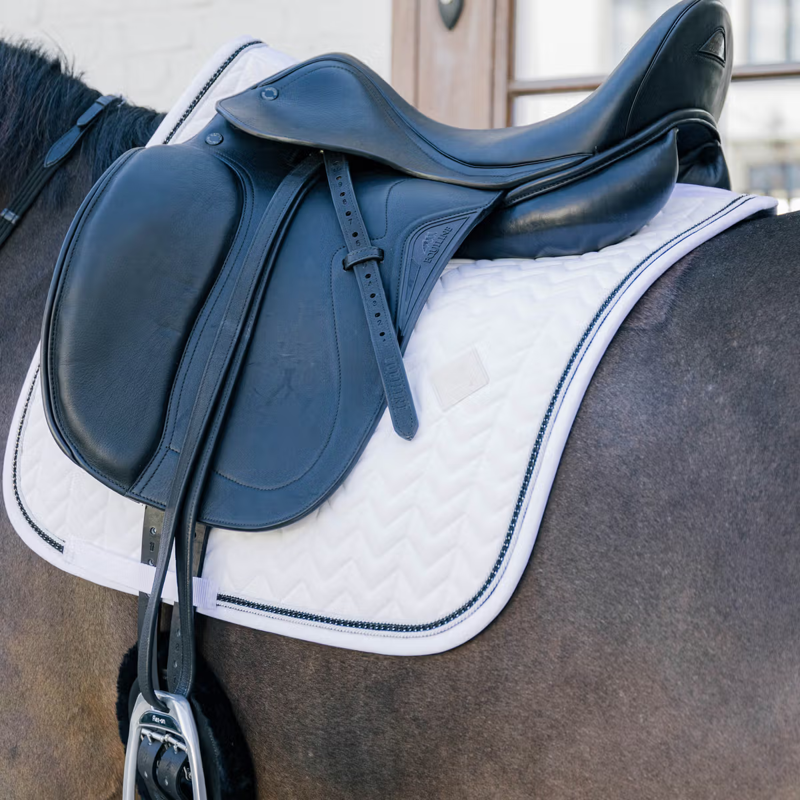 Kentucky Dressage Saddlepad with Metal Chain Full - White-2