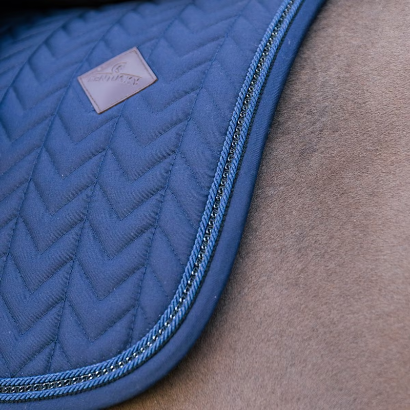 Kentucky Show Jumping Saddlepad with Metal Chain Full - Navy-2