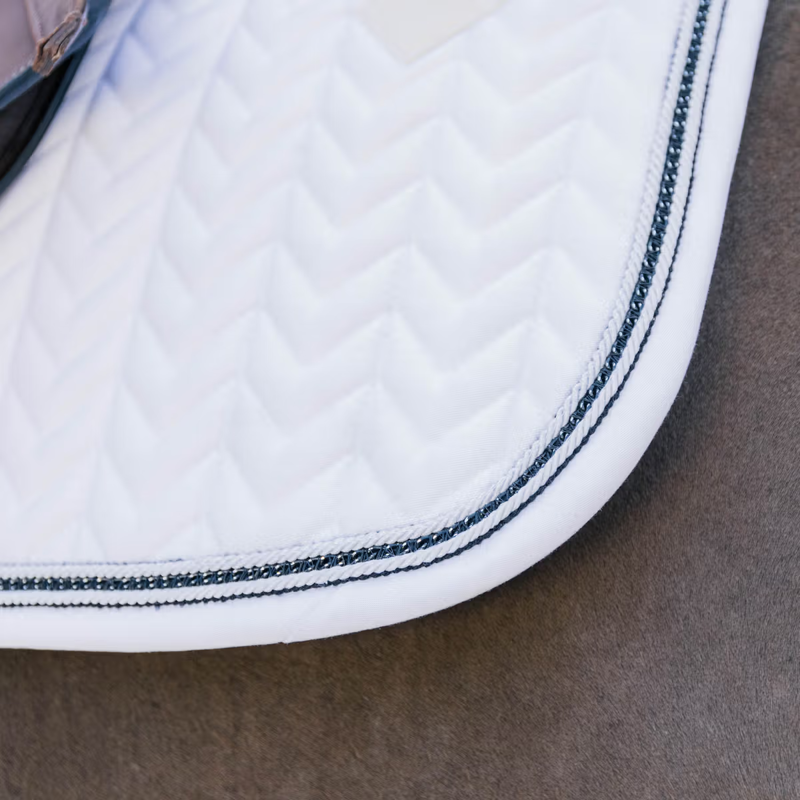 Kentucky Show Jumping Saddlepad with Metal Chain Full - White-2