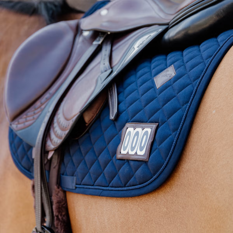Kentucky Diamond 2 Number Competition Show Jumping Saddlepad Full - Navy-2