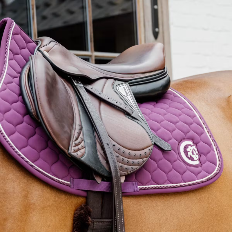 Kentucky Onion Quilt 3D Logo Jumping Saddlepad Full - Purple-2