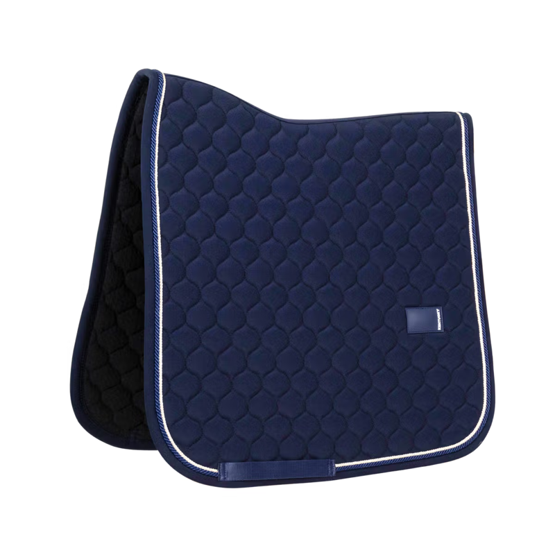 Kentucky Onion Quilt Rubber Logo Dressage Saddlepad Full - Navy-2