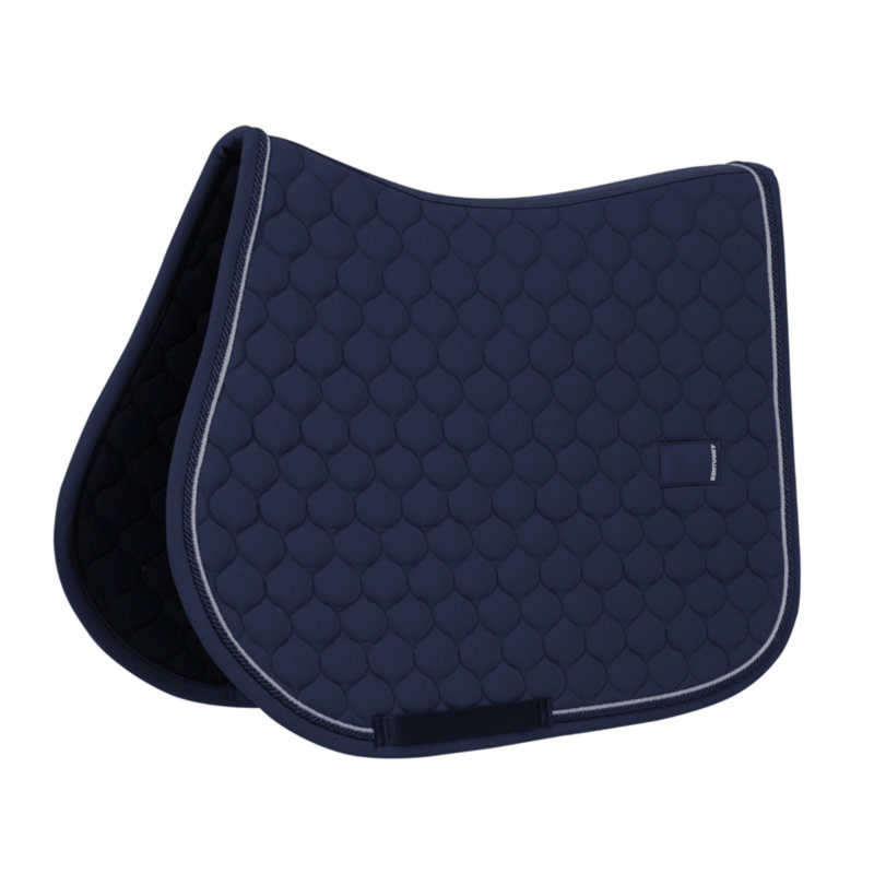 Kentucky Onion Quilt Rubber Logo Jumping Saddlepad Full - Navy-2