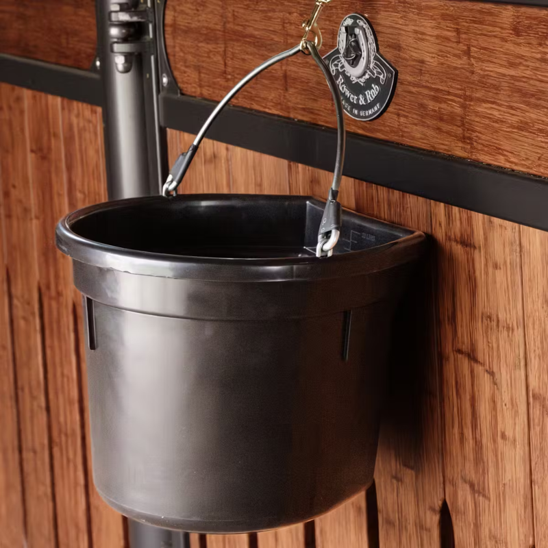 Grooming Deluxe Flat Back Water Bucket 18L - Black-2