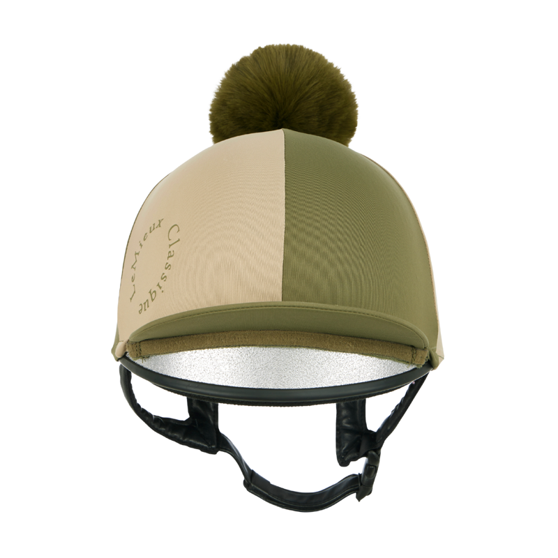 LeMieux Harlequin Hat Silk - Willow/Pear-2
