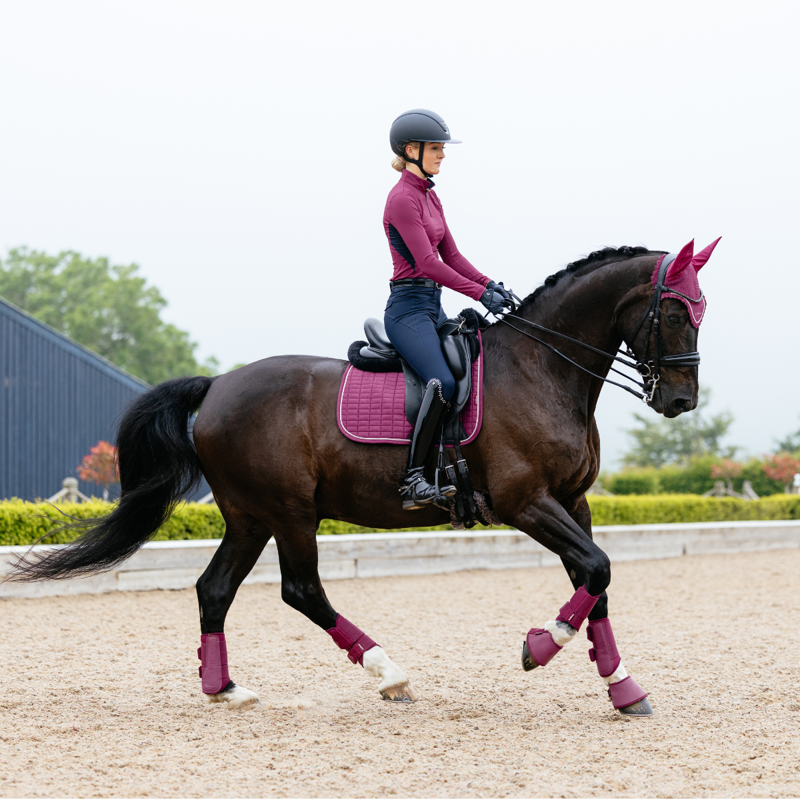 LeMieux Suede Dressage Square - Blackberry-2