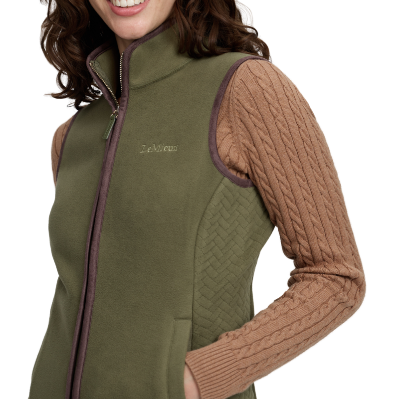 LeMieux Frankie Fleece Gilet - Willow Green-1