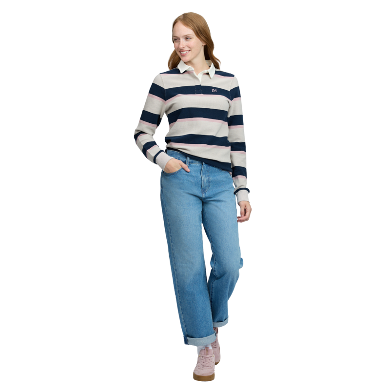 LeMieux Sloane Stripe Rugby Shirt - Stone-5