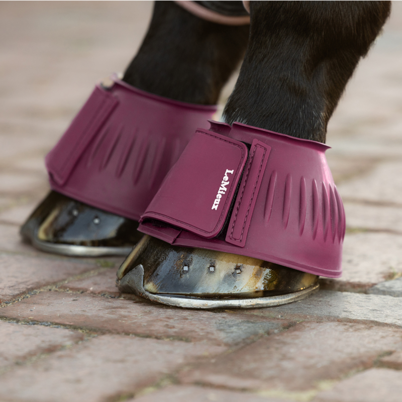 LeMieux Rubber Bell Boots - Blackberry-2
