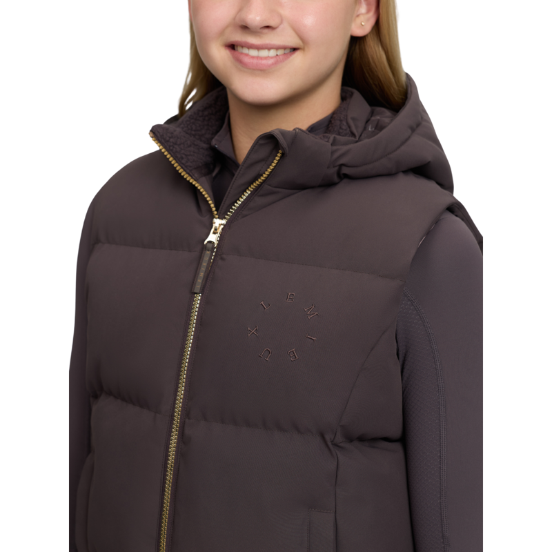 LeMieux Young Rider Joey Hooded Gilet - Cocoa-3