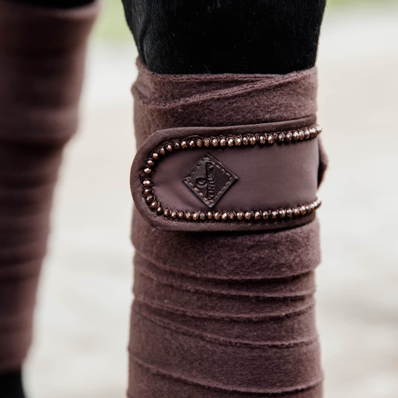 Kentucky Pearls Polar Fleece Bandages - Brown-2