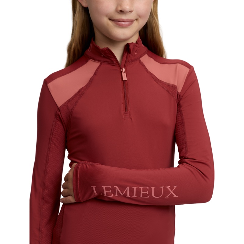 LeMieux Young Rider Mia Mesh Base Layer - Russet-4