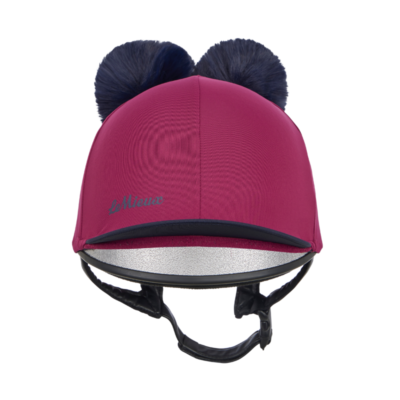 LeMieux Mini Double Pom Hat Silk - Blackberry-2