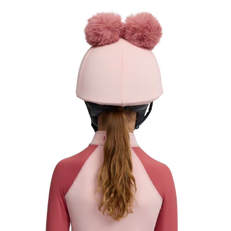 LeMieux Mini Double Pom Hat Silk - Petal-2