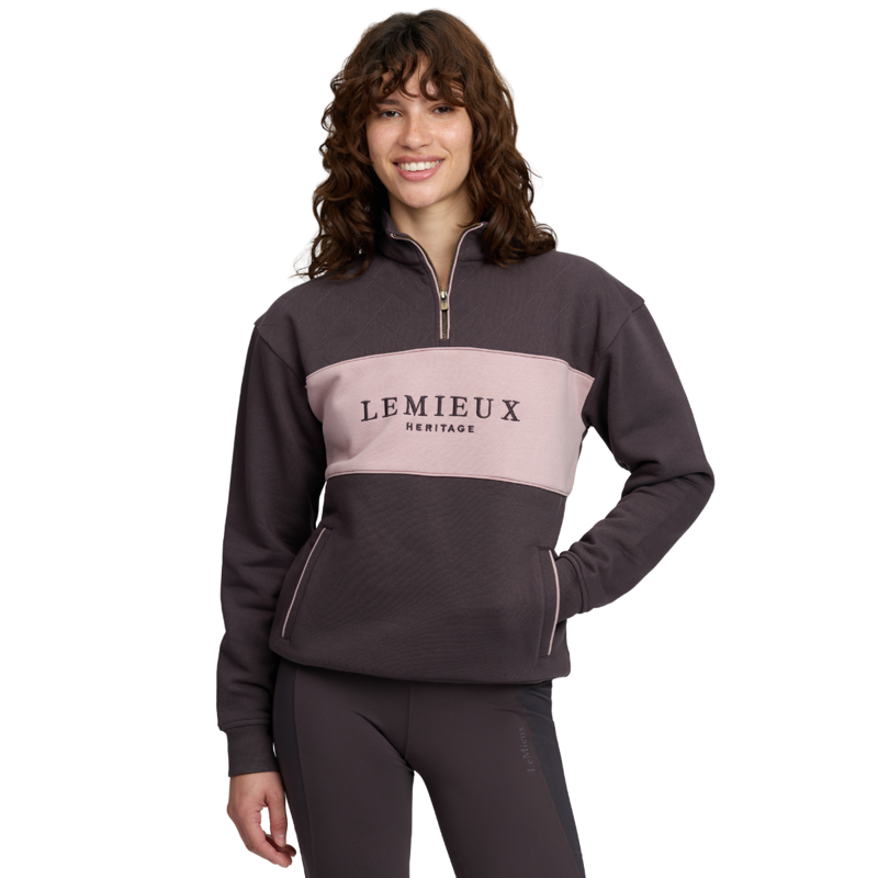 LeMieux Heritage Quarter Zip Sweat - Cocoa