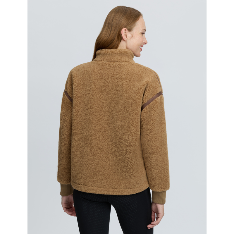 LeMieux Avery Teddy Quarter Zip Fleece - Caramel-2